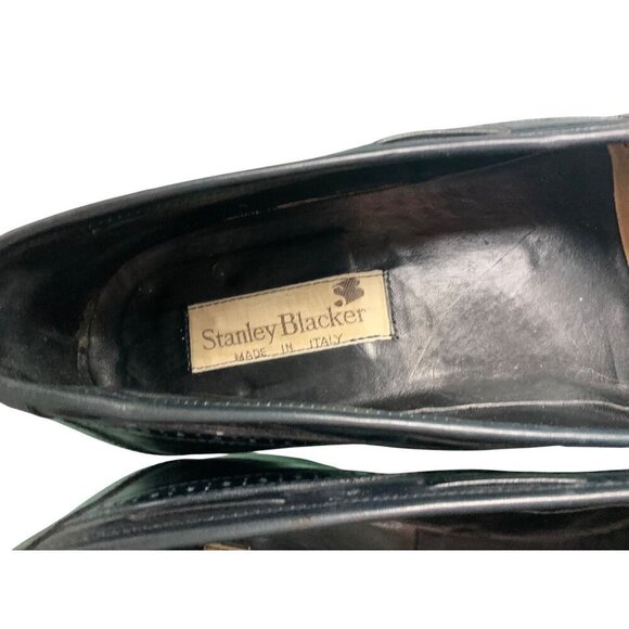 Vintage Stanley Blacker Italian men’s shoes leather throughout size 9.5 - Picture 2 of 12